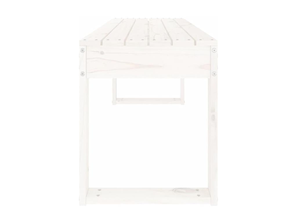 White garden bench 110x38x45 solid pine wood 23900IGYQ