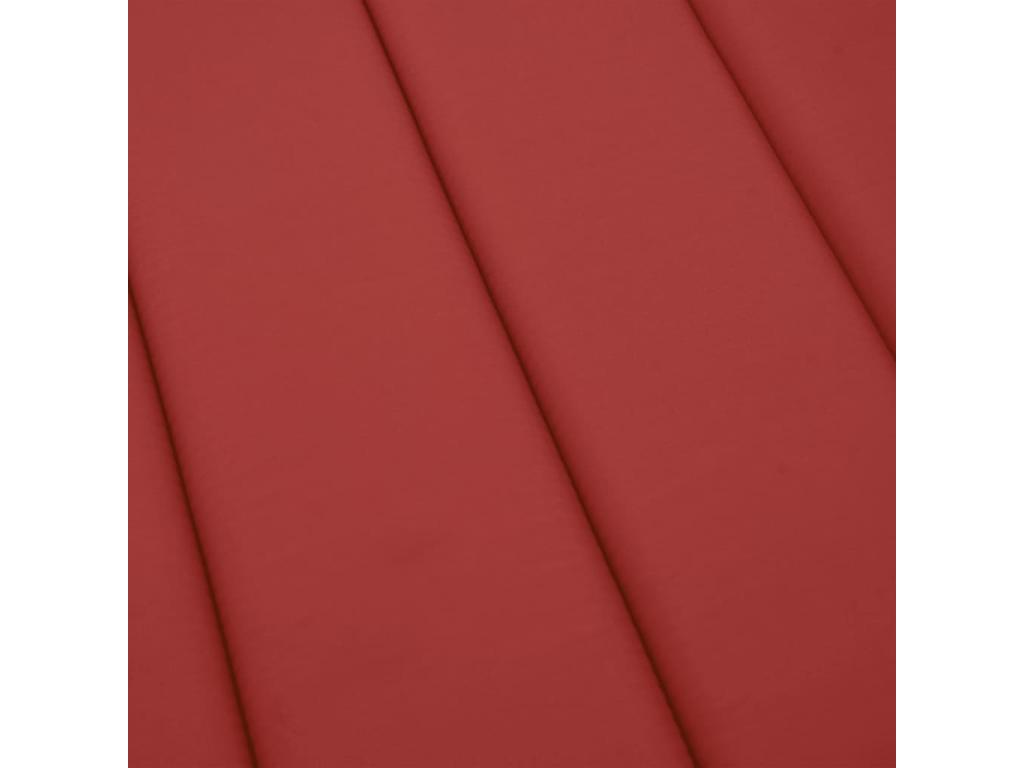 Red chaise lounge cushion 200x50x3 cm Homelumiere fabric