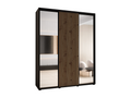 Homelumiere 2 Sliding Door Wardrobe 205.2/200/60 3 Doors Black/Homelumiere