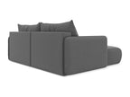 2.5-seater left-hand corner sofa bed in velvet - grey - Nidchicshop 85039JUEO