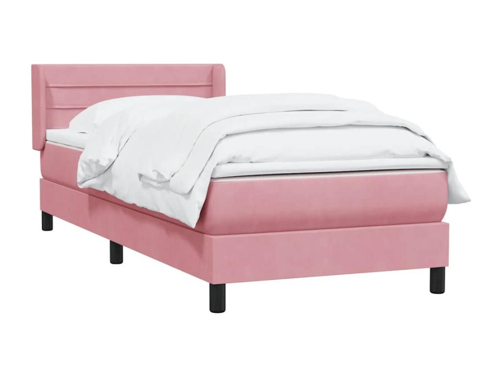 Bohometop bed base with pink velvet mattress 80x220 cm 22678PSSM