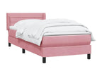 Bohometop bed base with pink velvet mattress 80x220 cm 22678PSSM