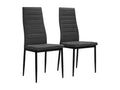 Dark grey fabric chair with black metal legs Nidchicshop - Set of 2 18599JDTS