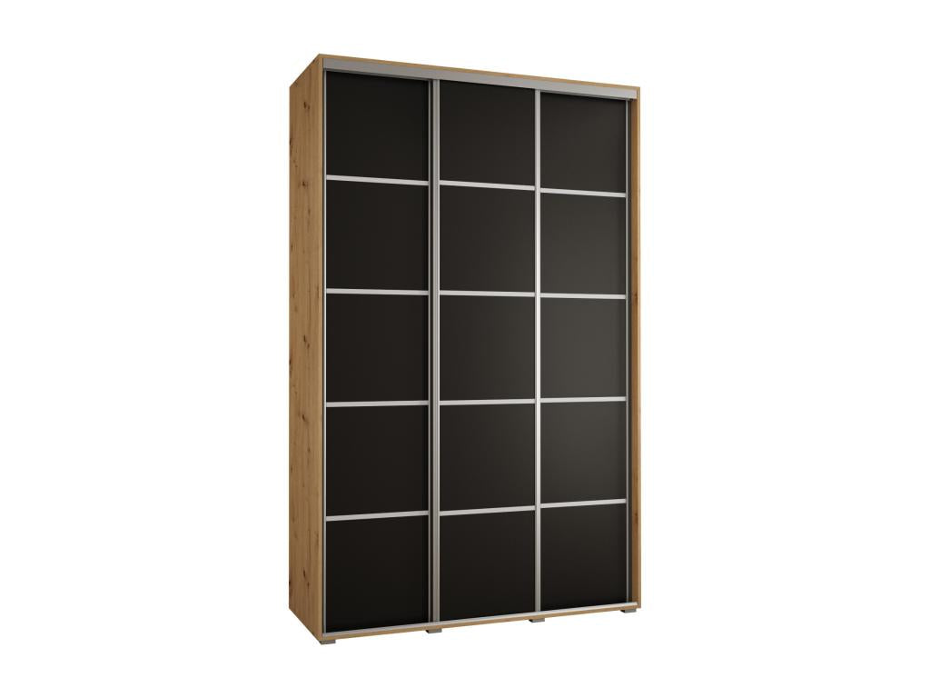 Bohometop 4-Door Sliding Wardrobe 235.2/170/45 3 Doors Bohometop/Black/Silver 91629FHIL