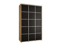 Bohometop 4-Door Sliding Wardrobe 235.2/170/45 3 Doors Bohometop/Black/Silver 91629FHIL
