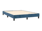 Upholstered bed base and mattress, Dark Blue, 140x190cm, Velvet, 97153XPSE