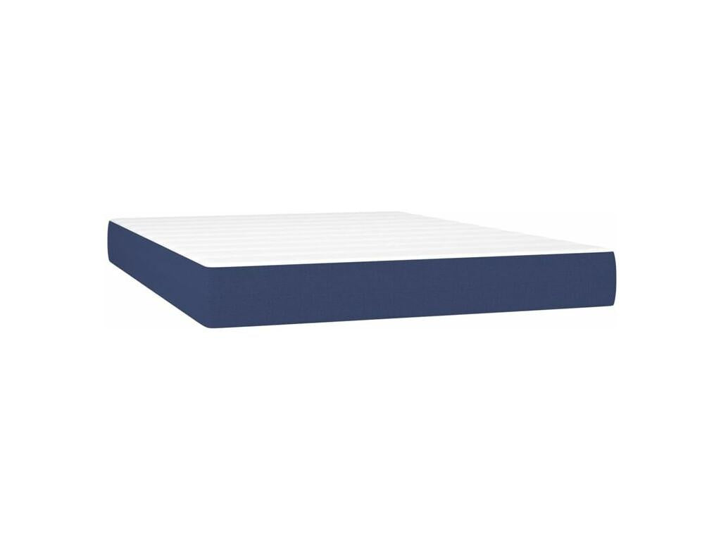 Bohometop bed base and mattress with LED light, blue, 140x200 cm, fabric, 43592YJZQ