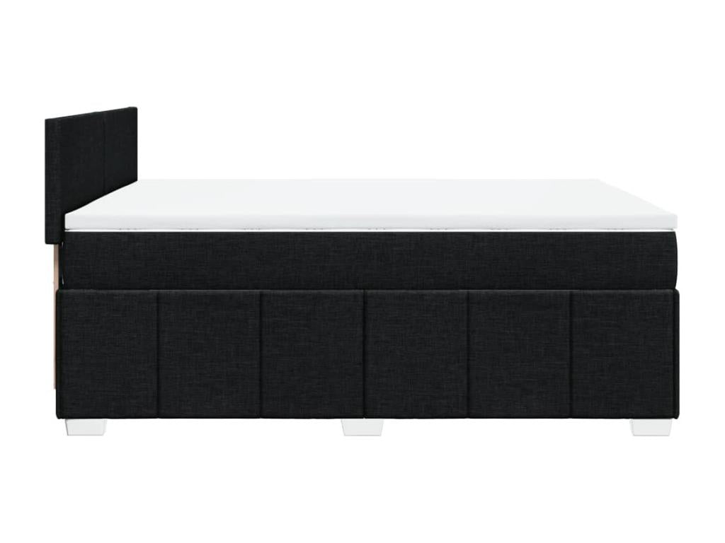 Bohometop bed base with mattress, black, 140x190 cm, fabric, 23658NEXJ