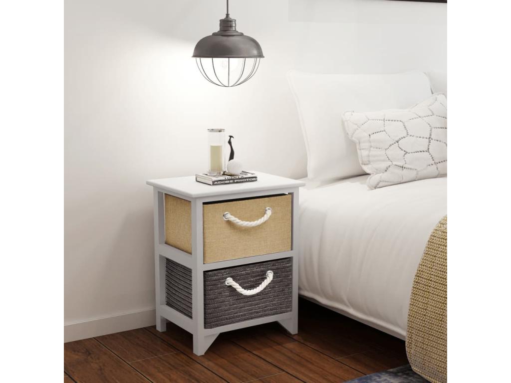 Wooden bedside table 03290EDML