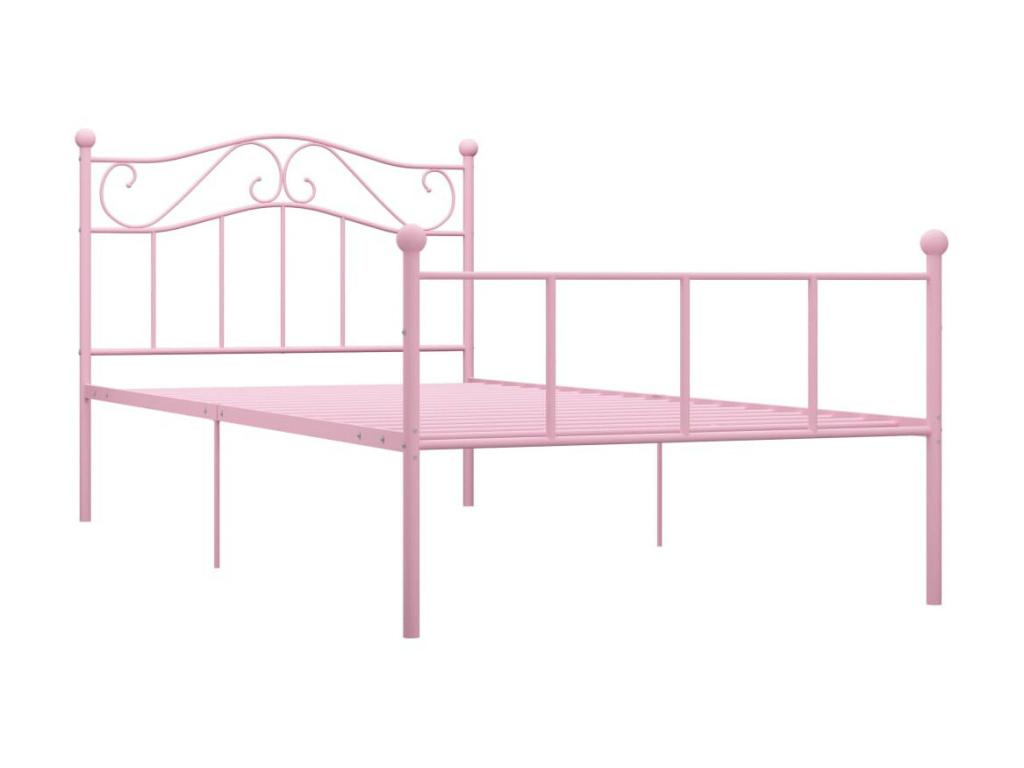 Pink Metal Bed 90x200 2 58930VLRU