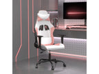 White and pink faux leather massage gaming chair 50579MPHE