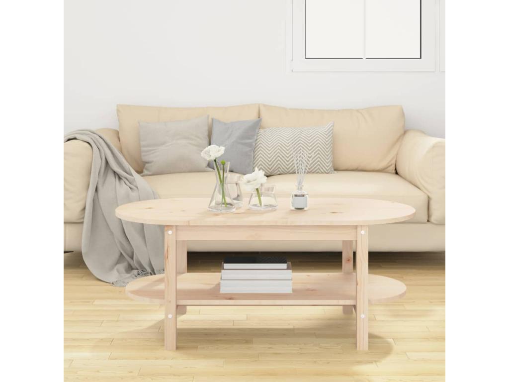 Coffee table 110x55x45 Solid pine wood 20168CONG