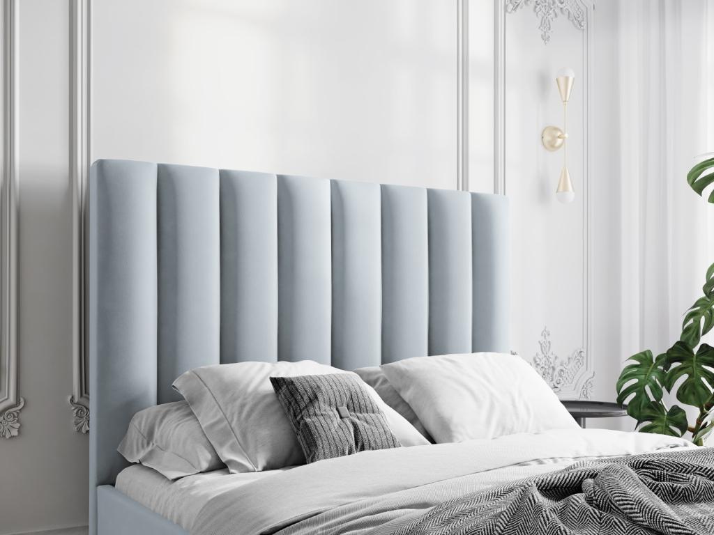 Bohometop - Bohometop headboard 140x120cm in light blue velvet - 140x8x120cm 04418ZJRO