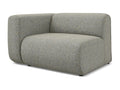 Module with left-hand armrests in textured fabric - dark beige - Bohometop 08874JOZP