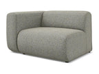 Module with left-hand armrests in textured fabric - dark beige - Bohometop 08874JOZP